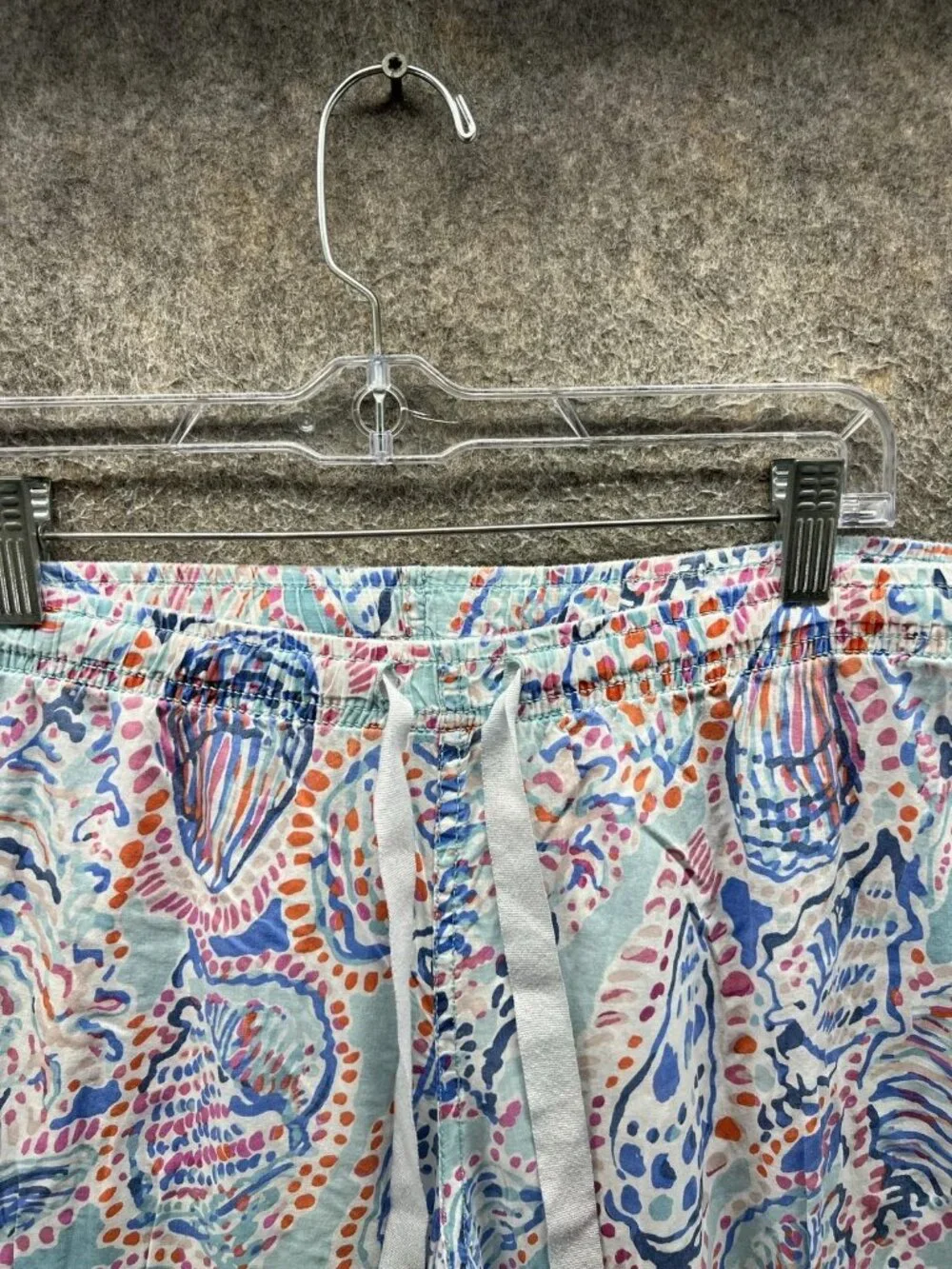 Lilly Pulitzer Pants Women Large Multicolor Paisley Twill Capri Crop Lightweight